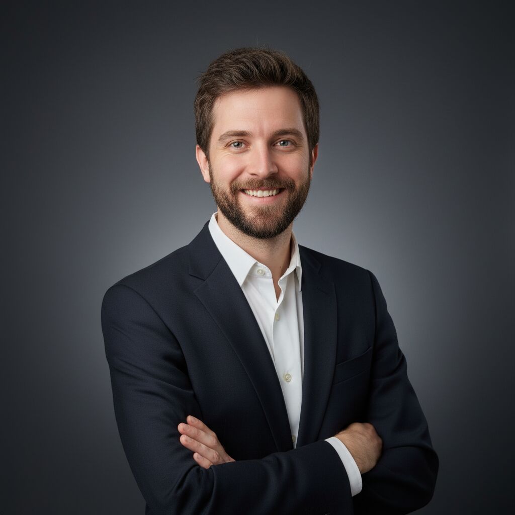 Equipe corporativa com retratos padronizados