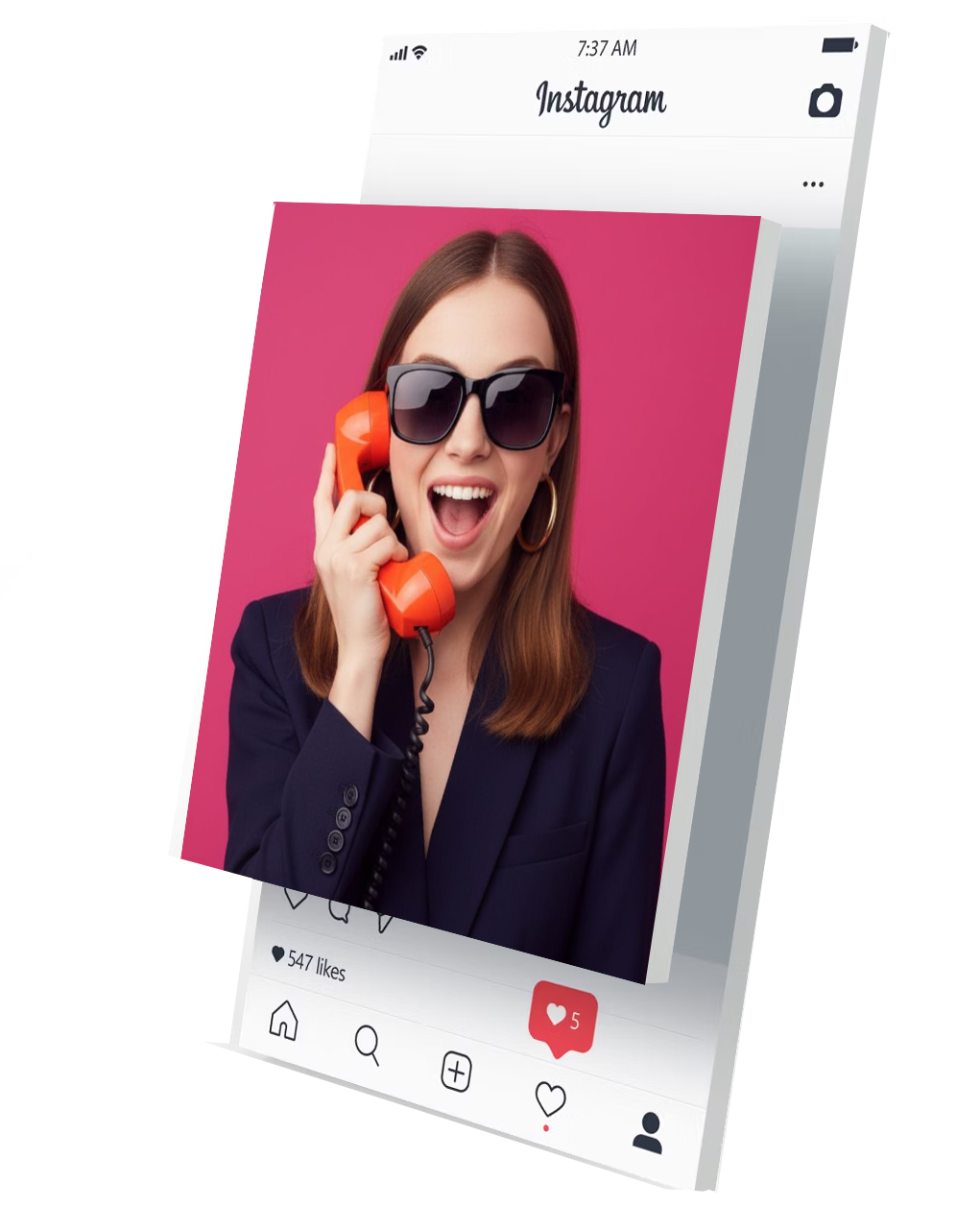 Mockup de perfil do Instagram